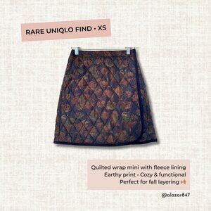 RARE Uniqlo Quilted Wrap Skirt | Fleece-Lined | XS